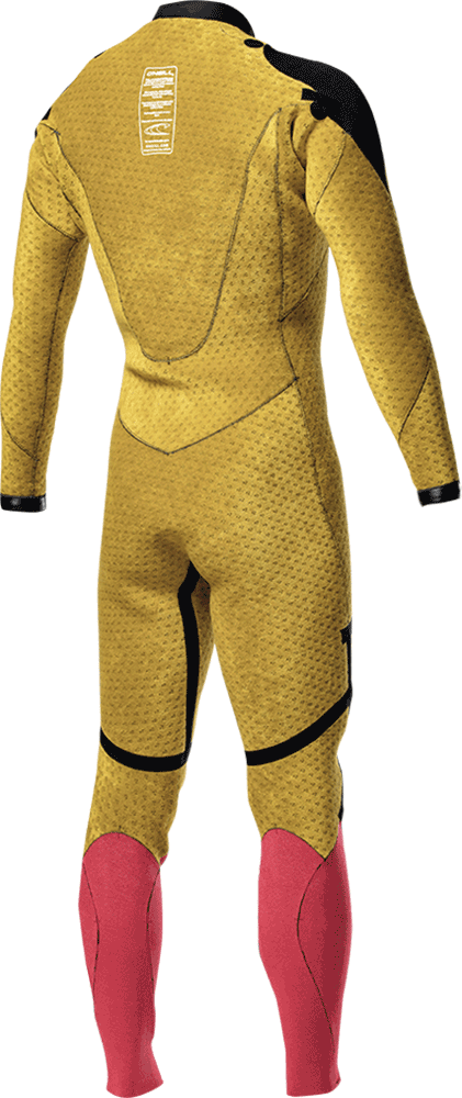 O'NEILL（オニール） TB-Air（テクノバターエア）スーツ適用写真 ヒザ下にTB-Airを使ったスーツの背面の写真